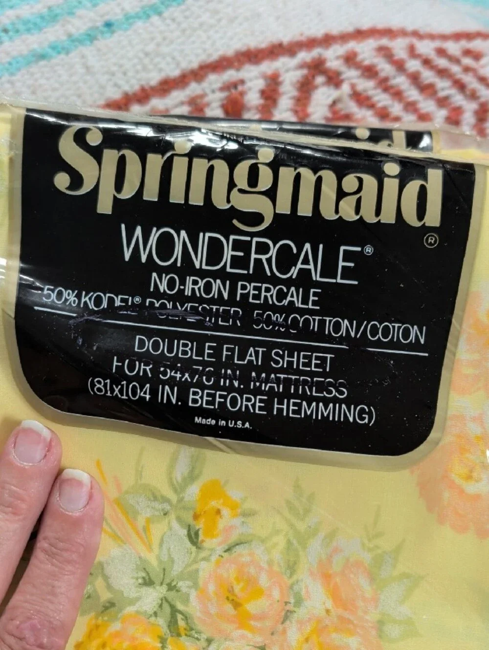 Springmaid Yellow Floral Wondercale No-Iron Percale Sheet Set